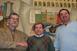 2007: Gianfranco Granello al Gregorianum con padre Amelio ed il suo successore Alberto Scarpis